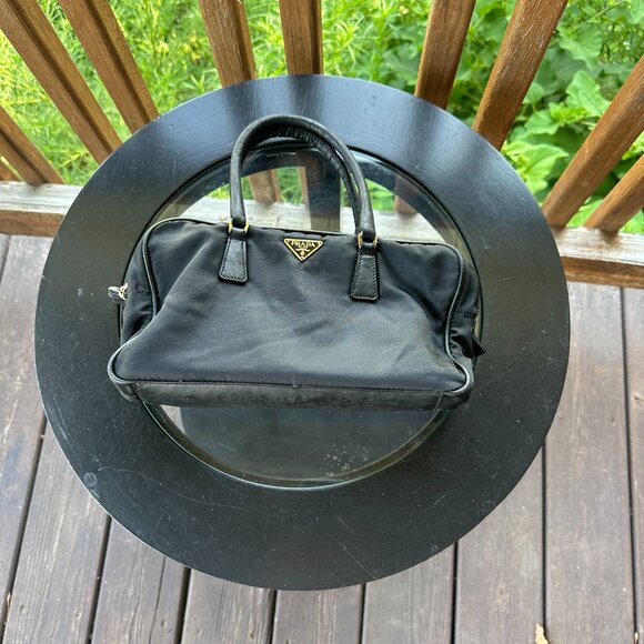 Well-Loved Authentic Prada Black Nylon Handbag - Picture 2 of 4